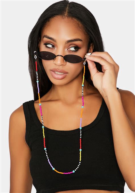 rainbow gaze beaded glasses chain glasses chain eyeglass chain beaded necklace diy