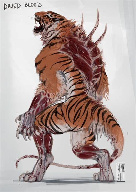 Weretiger By Senkkei Mythical Creatures Art Creature Concept Art