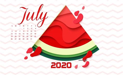 Download Wallpapers 2020 July Calendar Summer 2020