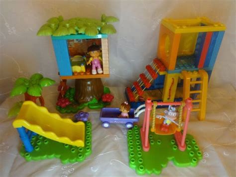 Mega Bloks Dora The Explorer Tree House And Playground 45 Pc Lot Duplo