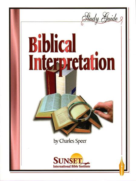 Biblical Interpretation Pdf Study Guide Sunset Bookstore
