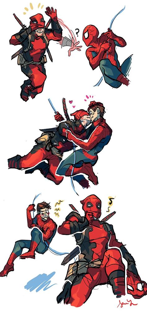Sonialiao Spideypool Avengers Comics Deadpool And Spiderman