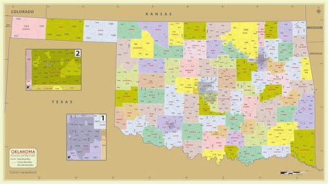 Map Of Zip Codes In Oklahoma Printable Zip Code Maps Free Download