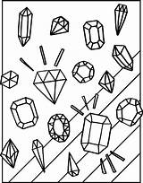 Coloring Gemstones Diamond Jewel Mineral Gemstone Rock Printable Gem Sheets Drawing Shrimp Adult Shrimpsaladcircus Diamant Drawings Colouring Salads Designlooter Coloriage sketch template