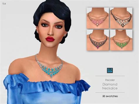 Diamond Necklace The Sims 4 Download Simsdomination Diamond