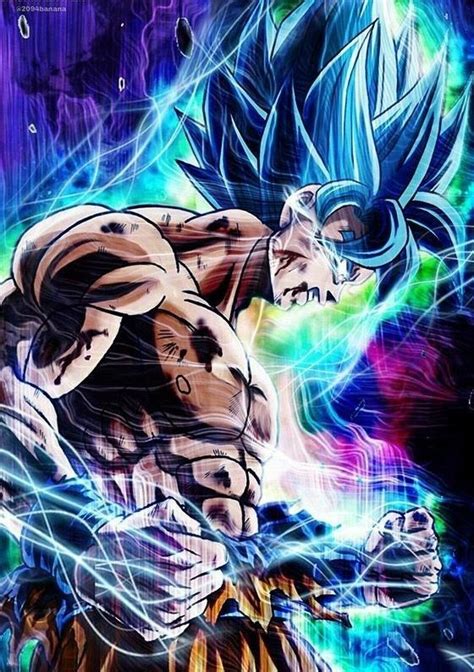Super Saiyan Blue Goku Battle Damage Push Beyond Limits Fondos De