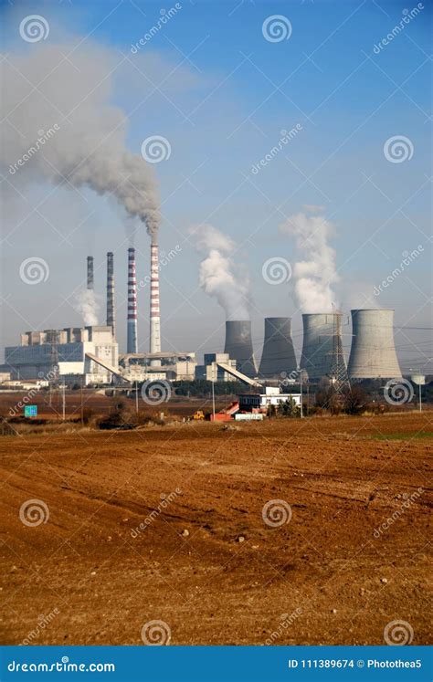 Charcoal Electric Power Plant At Ptolemaida Greece Stock Photo