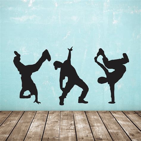 Street Dance Wall Stickers Pack Of 3 Hip Hop Dancer Decals