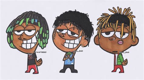 Draw Rappers As Cartoons Blueface Juice Wrld Rich The Kid Rapper