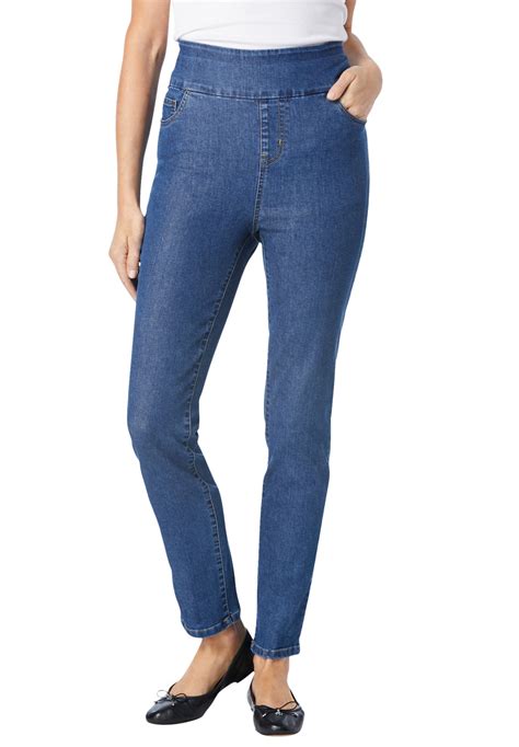 Woman Within Woman Within Womens Plus Size Tall Pull On Skinny Jean