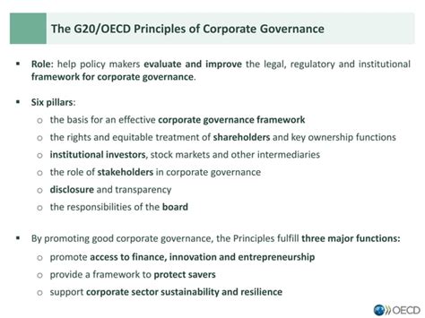 Review Of The G20oecd Principles Of Corporate Governance