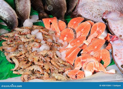 Fresh Fish And Seafood Stock Photo Image Of Saltwater 40819384