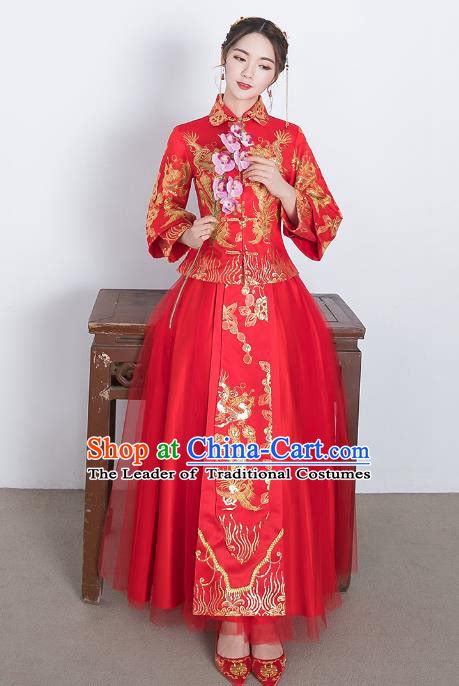 Traditional Ancient Chinese Wedding Costume Handmade Delicacy