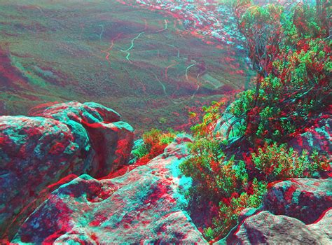 Cape Town Table Mountain In Anaglyph 3d Red Blue Glasses