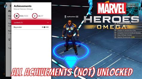 Marvel Heroes Omega Beyonder Achievement Not Unlocked All