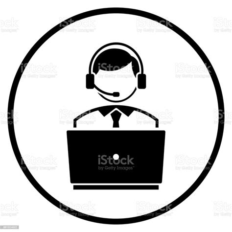 Telephone Operator Vector Icon Stock Illustration Download Image Now