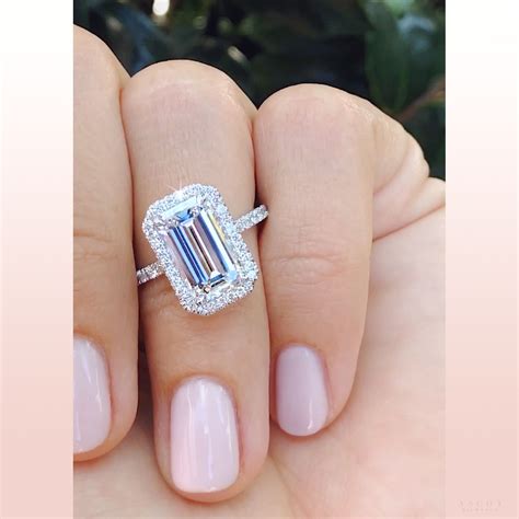 Cute Engagement Rings Emerald Engagement Ring Cut Emerald Diamond