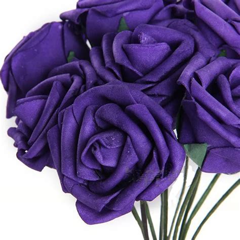 10pcs lot 7cm purple artificial flowers for wedding decorations fake rose flower bouquet home