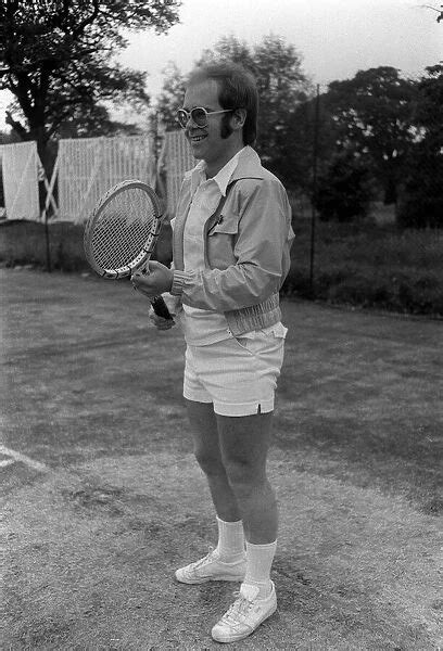 Elton John March 1974 Playing Tennis At Wimbledon 1974 21464095