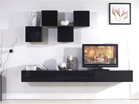 Diy wall mounted tv cabinet with free plans. Galaxi Black Wall Mounted TV Cabinet