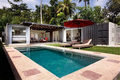 Modern Holiday Home Made With Shipping Containers In Indonesia Living