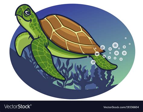 Cartoon Of Turtle Character Royalty Free Vector Image