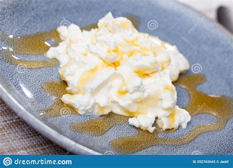 Sheep Milk Cheese Mato With Sweet Honey Stock Image Image Of Spanish