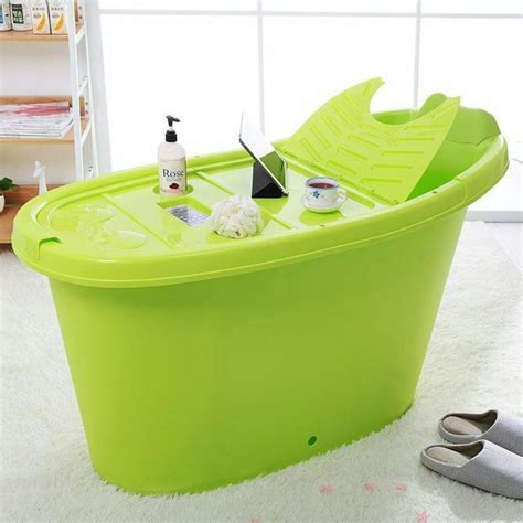 Plastic bathtubs are easy to clean, so you should first start your cleaning with a mild detergent, brush, and warm water. Adult Portable Bathtub Soaking Tub HDB Bathtub Light Tub ...