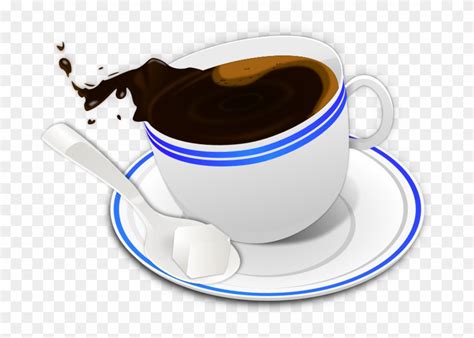 Clipart - Coffee - Gambar Cangkir Kopi Tumpah - Png ...