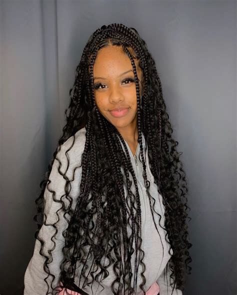 Knotless Braids With Curls At The End The Fshn