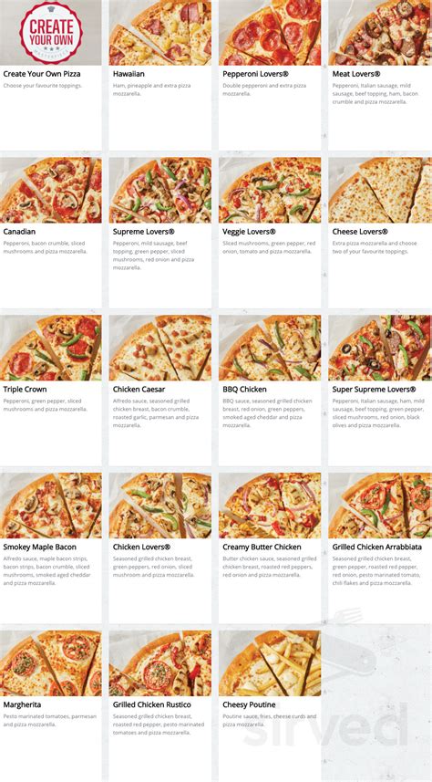 Pizza Hut Menu Canada Images And Photos Finder