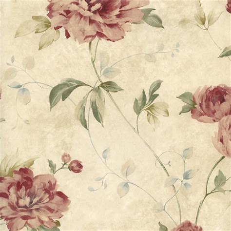 Cg11357 Cottage Garden Page 86 Floral Print Wallpaper Peony