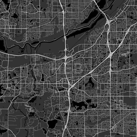 Burnsville Minnesota Area Map Dark Hebstreits Sketches Area