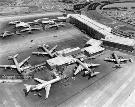 New York Kennedy Airport Aerial View Of American Airlines Terminal Ca
