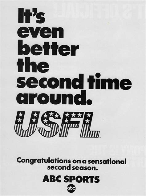 1984 Usfl Abc Ad Abc Ads Sports
