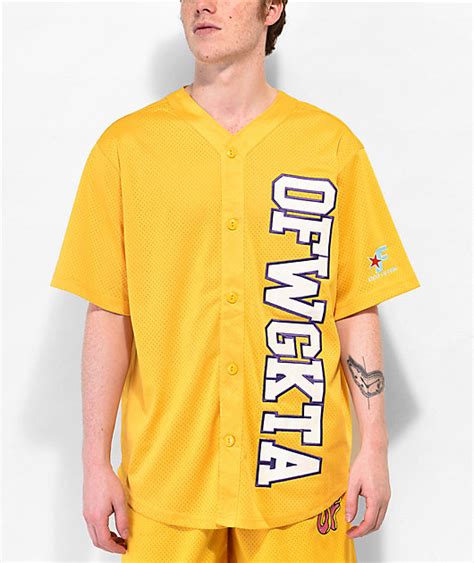 Latest And Hottest Odd Future Ofwgkta Yellow Baseball Jersey Outlet