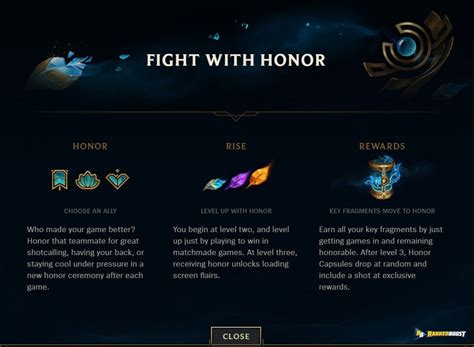 League Of Legend Honor Rewards Lol Season 10 Honor Update