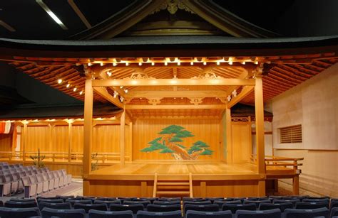 The Noh Stage Comprising Of A Square Stage Butai In The Front And A