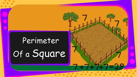 Maths Perimeter Of A Square English Youtube