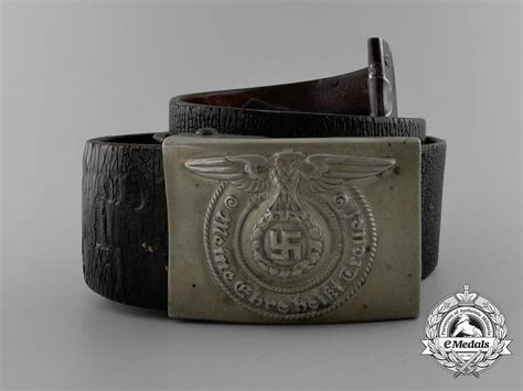 An Early Waffen Ss Emncos Belt With Buckle By Overhoff And Cie Emedals