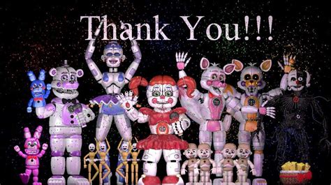 This studio is about thanking you for the fnaf job come back again to fnaf soon and pic to be a character. Thank You Poster (Sister Location version) | FNAF : Sister ...
