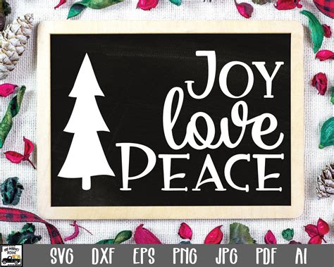 Joy Love Peace Svg Cut File Christmas Svg File Clip Art Etsy Canada