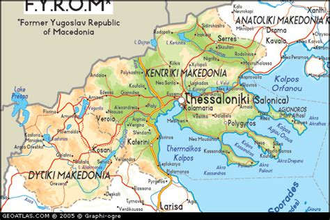 Map Of Macedonia Maps Of Greece Tourizm Maps Of The Europe Greece Atlas