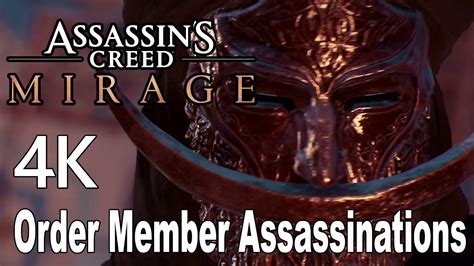 Assassin S Creed Mirage All Order Member Assassinations K Youtube