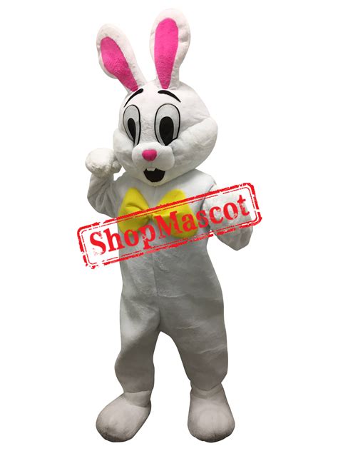 affordable happy white rabbit mascot costume