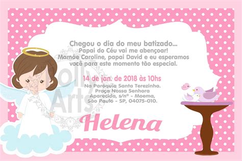 Menino Ou Menina Convite Digital Batizado Batismo Virtual Elo