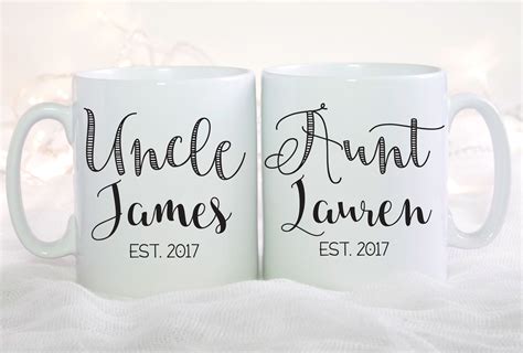 Aunt And Uncle Mugs Aunt Mug Personalized T Uncle Mug Etsy