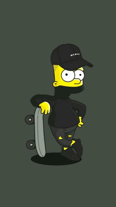 Bart Simpson Skateboard Phone Wallpaper