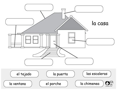 Spanish Printable Worksheet House Spanish Worksheets For Children