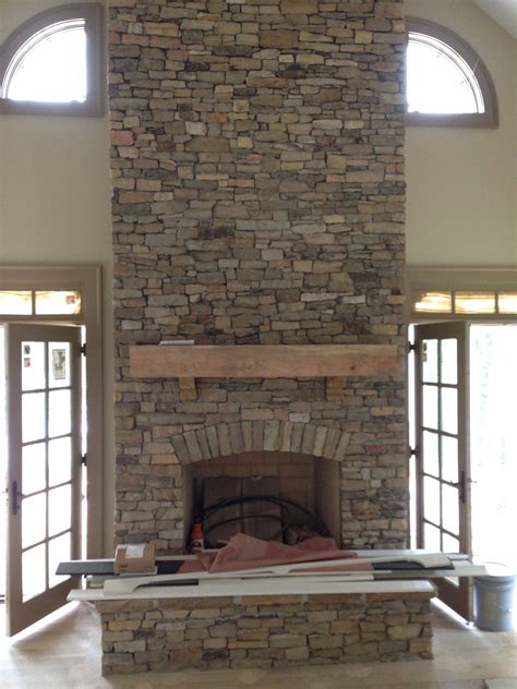 Stone Veneer Over Brick Fireplace Home Design